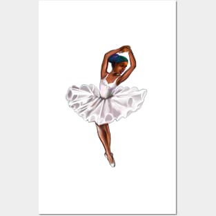 African America ballerina with ombre braids - brown skin ballerina Posters and Art